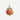 A scallop shell-shaped pendant in pink, orange, and white