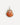 A scallop shell-shaped pendant in pink, orange, and white
